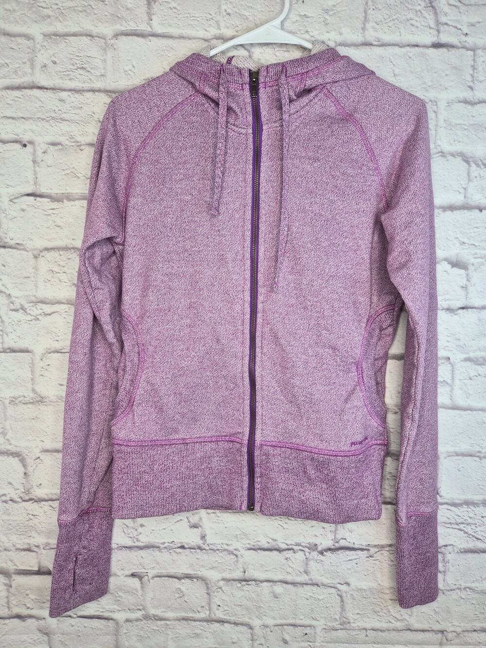 Patagonia Womens M Cloud Stack Full Zip Hoody Heather Purple Fleece 54490